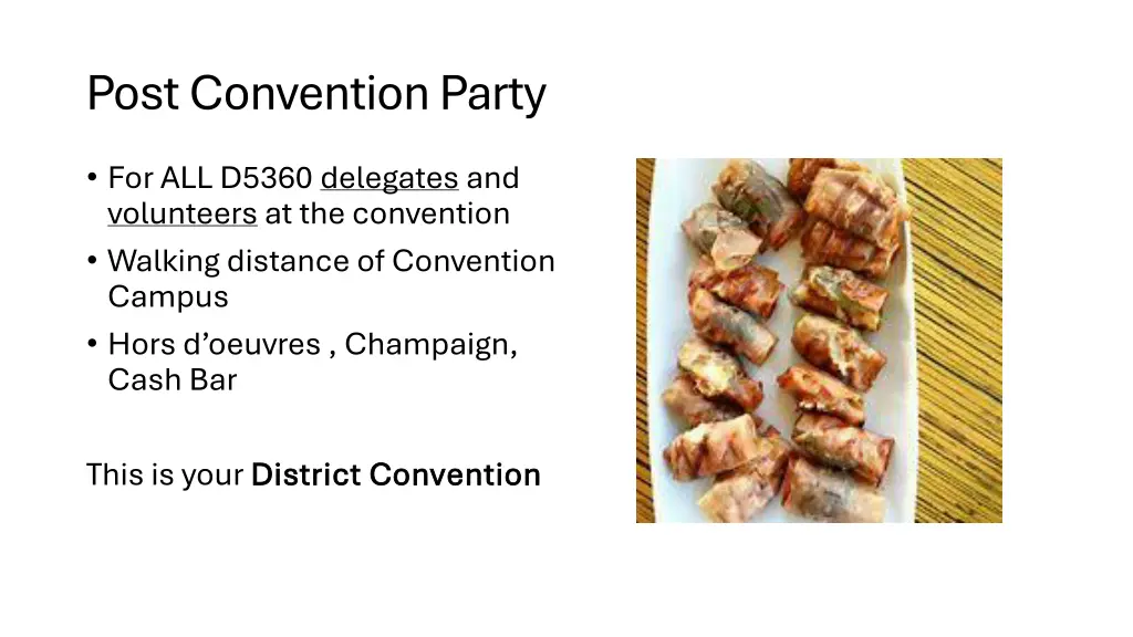 post convention party