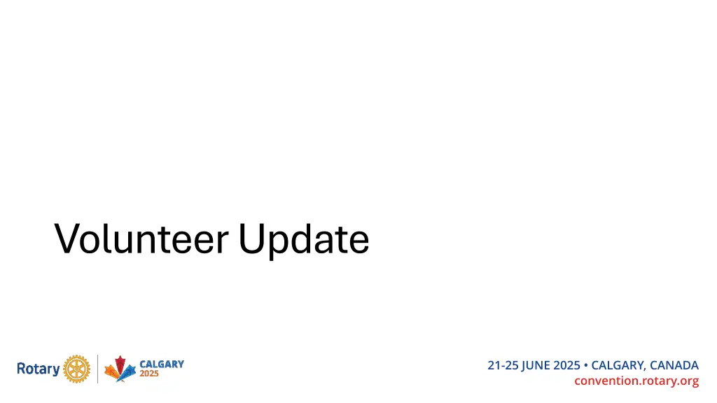 volunteer update