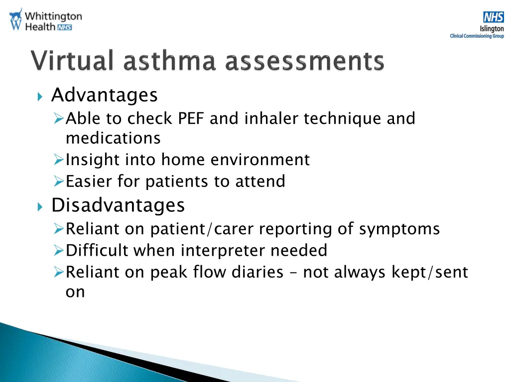 advantages able to check pef and inhaler