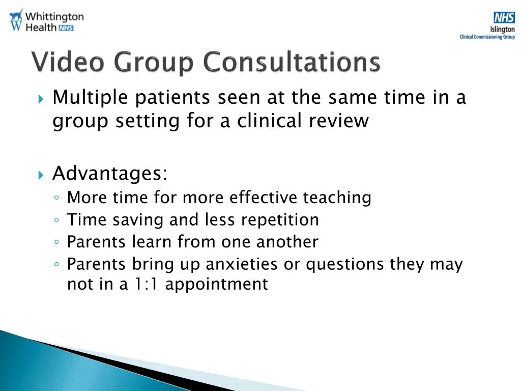 multiple patients seen at the same time