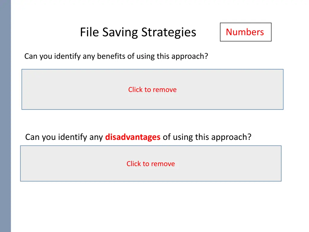 file saving strategies 2
