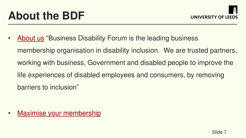 about the bdf