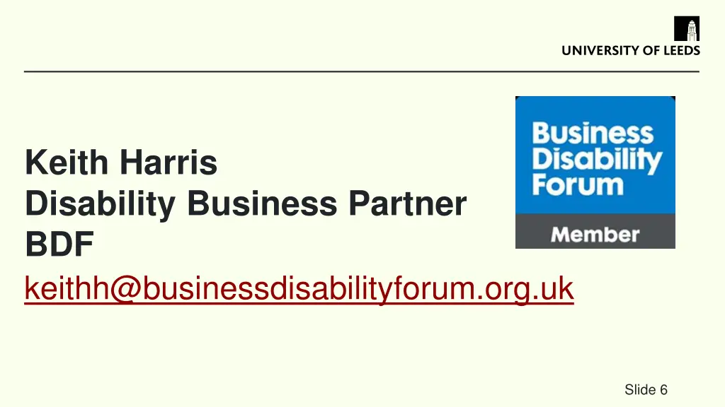 keith harris disability business partner
