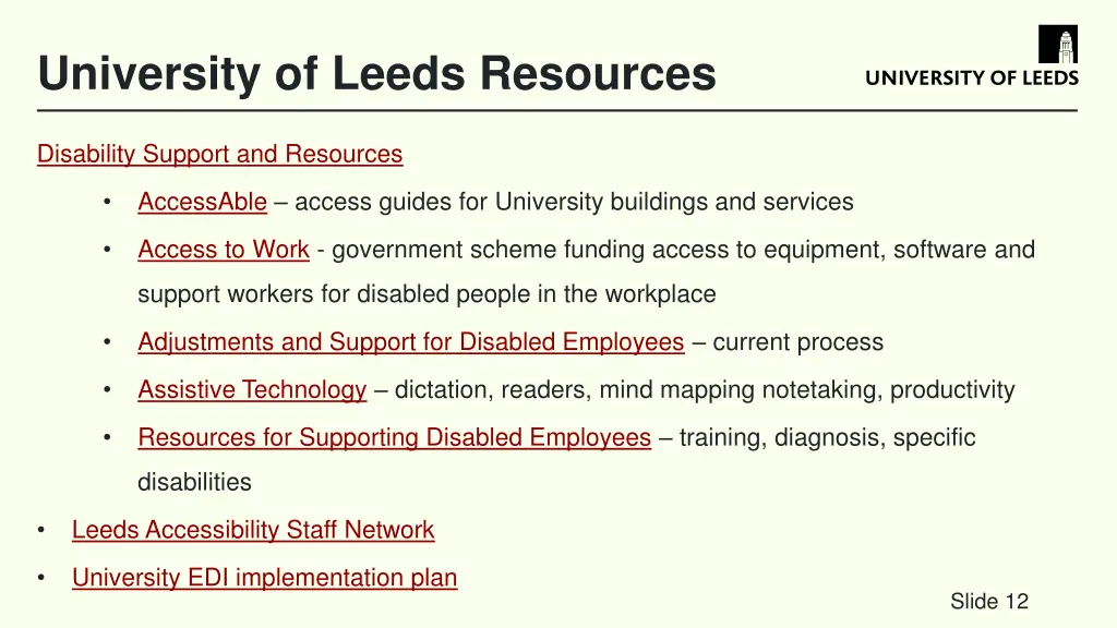 university of leeds resources
