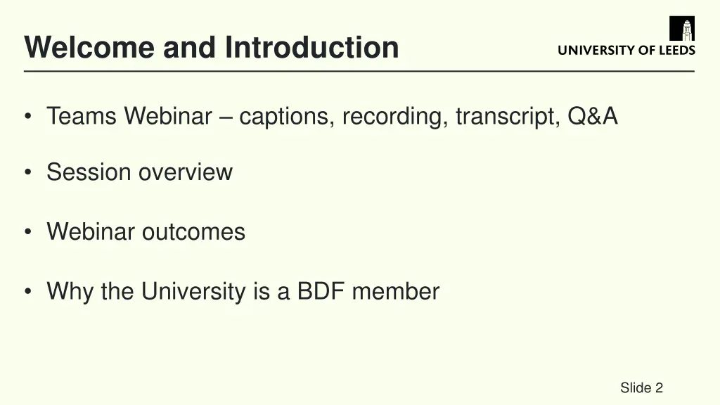 welcome and introduction