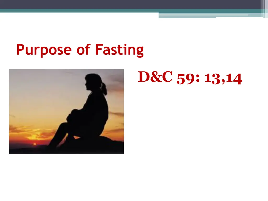 purpose of fasting