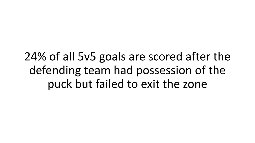 24 of all 5v5 goals are scored after