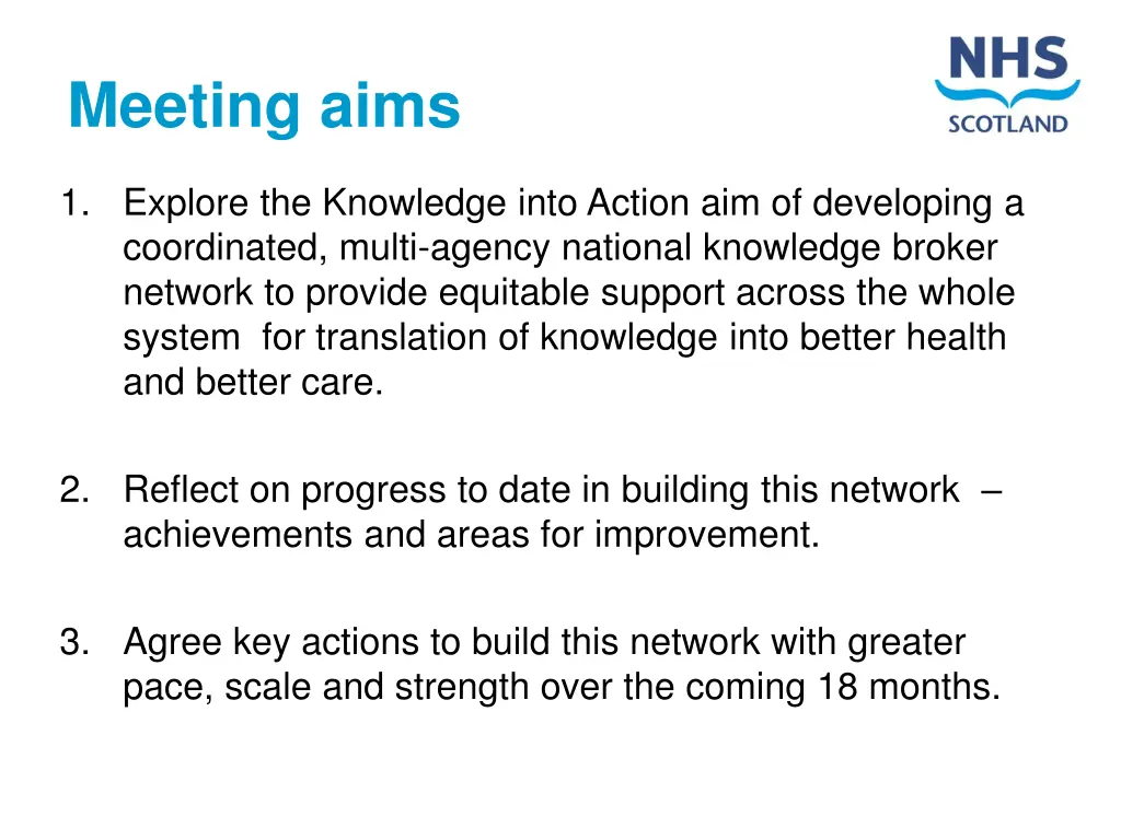 meeting aims