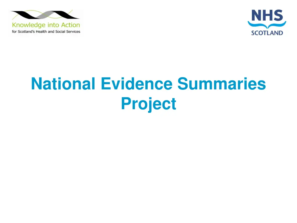 national evidence summaries project