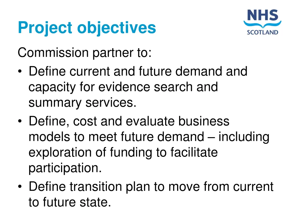 project objectives