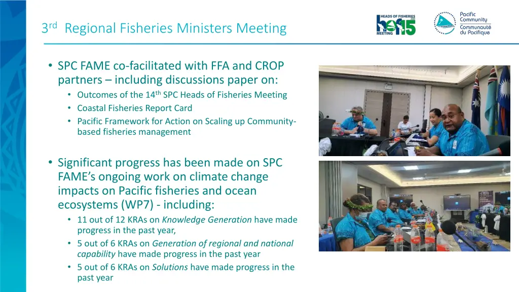 3 rd regional fisheries ministers meeting