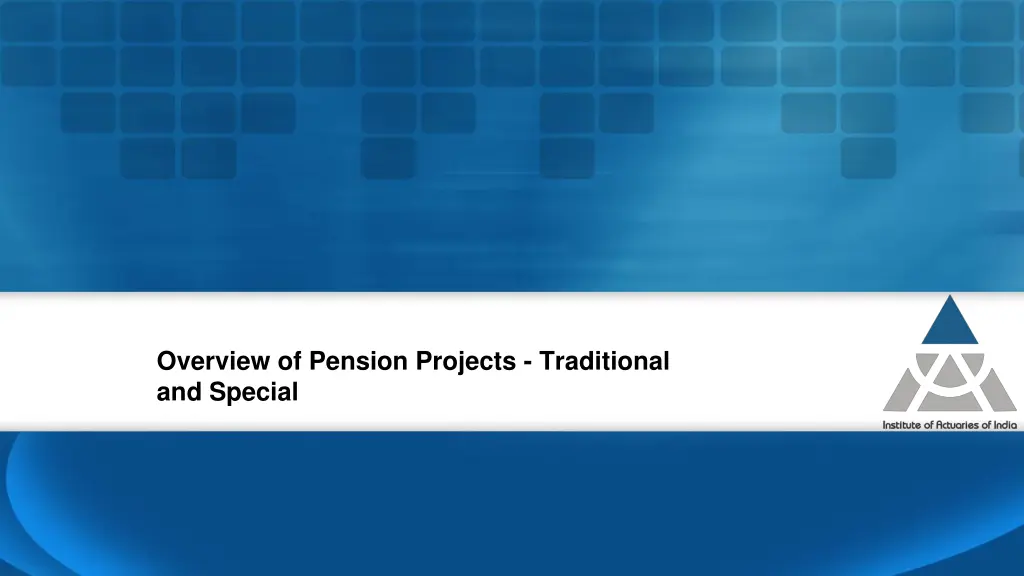 overview of pension projects traditional