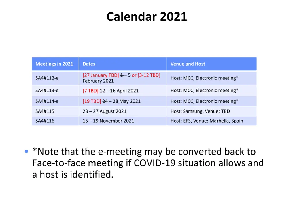 calendar 2021