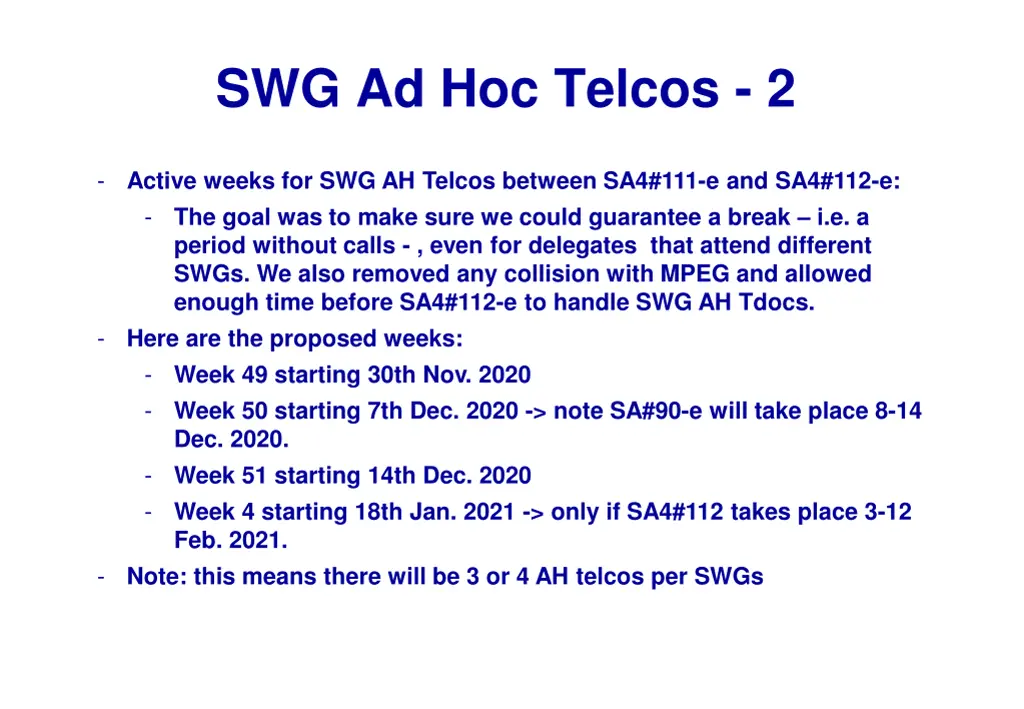 swg ad hoc telcos 2