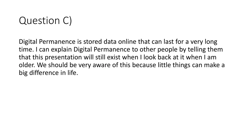 question c