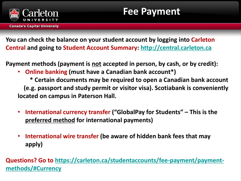fee payment