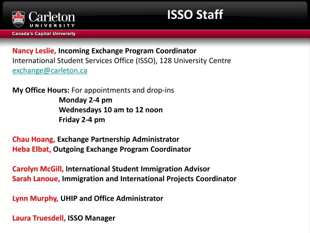 isso staff