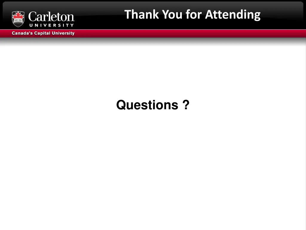 thank you for attending