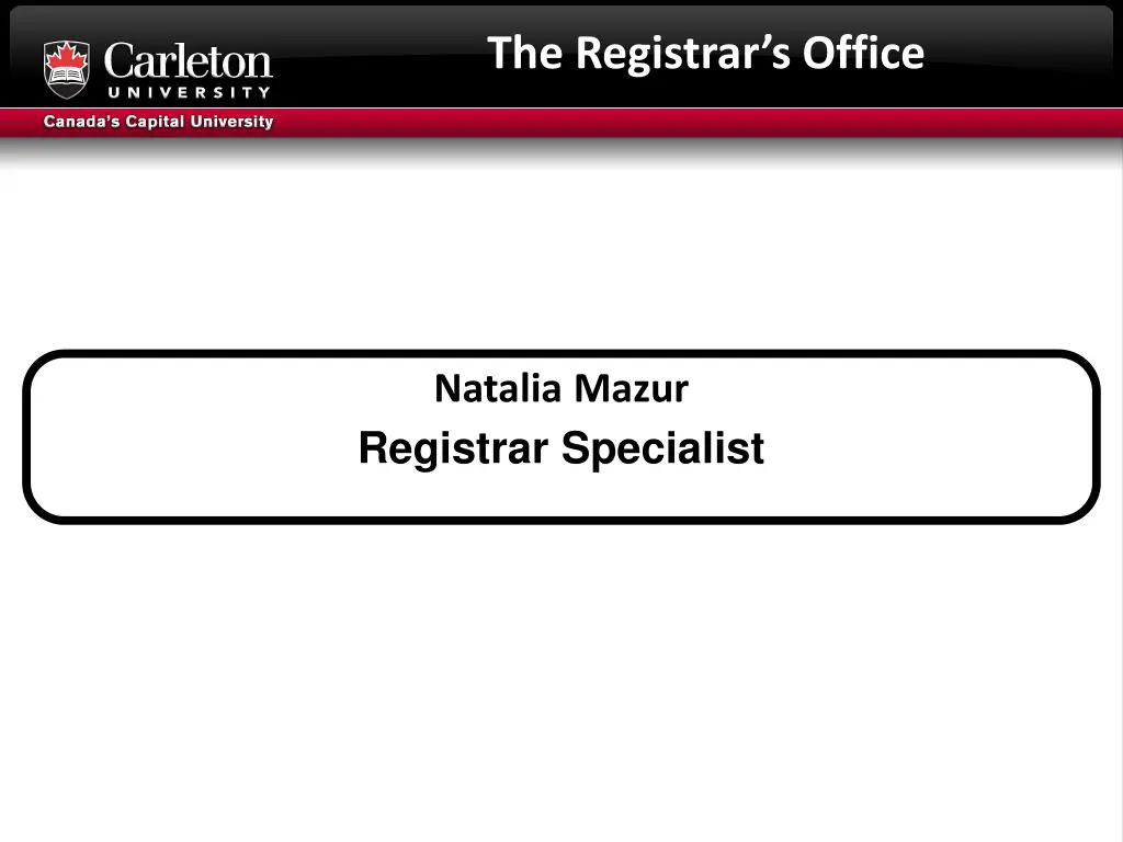the registrar s office