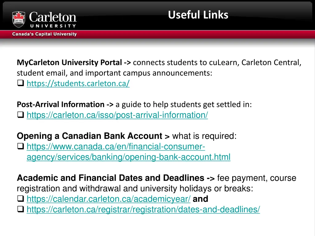 useful links