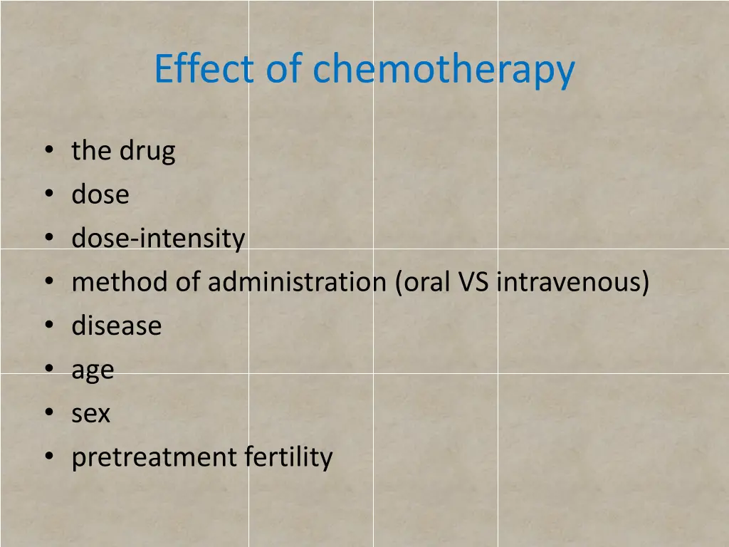 effect of chemotherapy