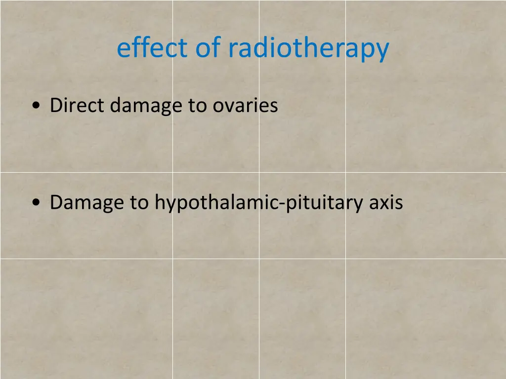effect of radiotherapy