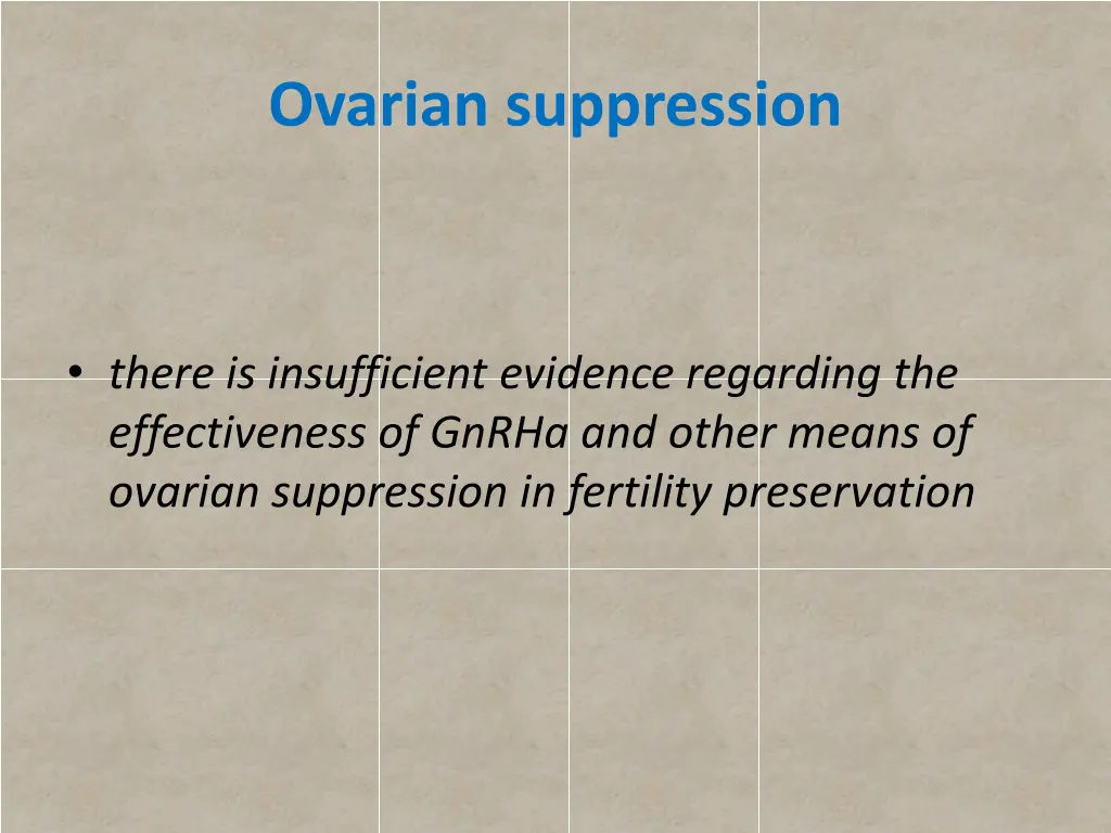 ovarian suppression