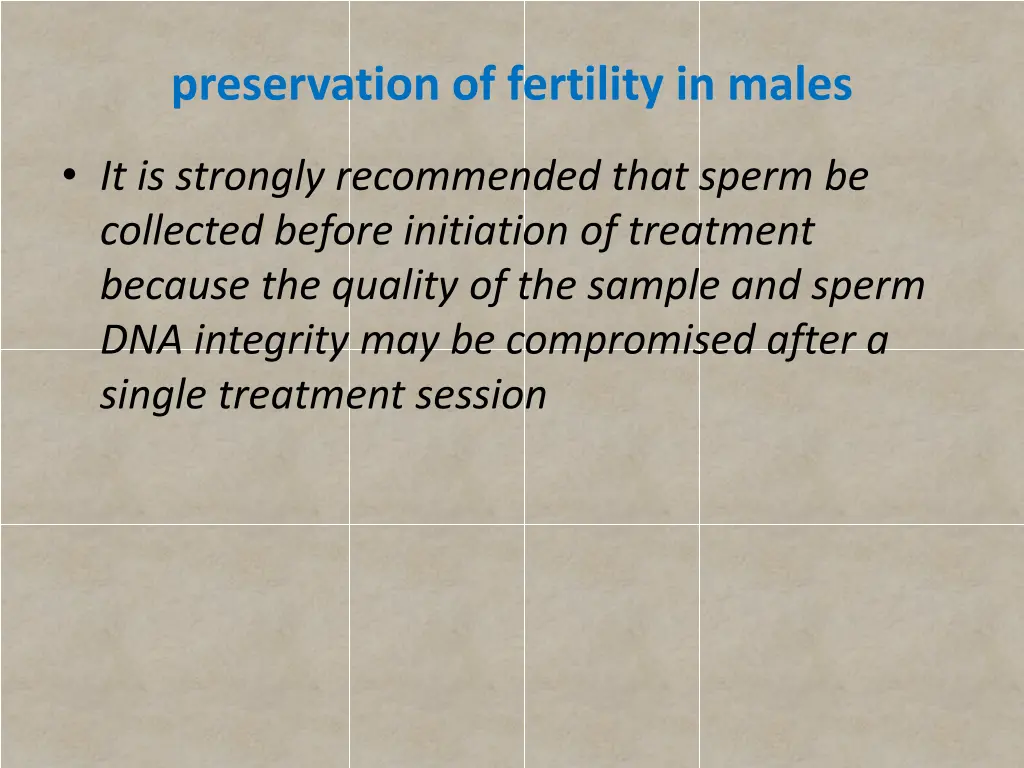 preservation of fertility in males 1