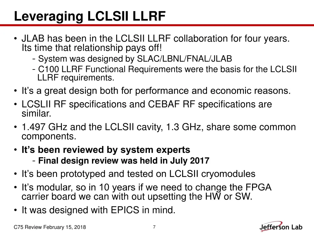 leveraging lclsii llrf