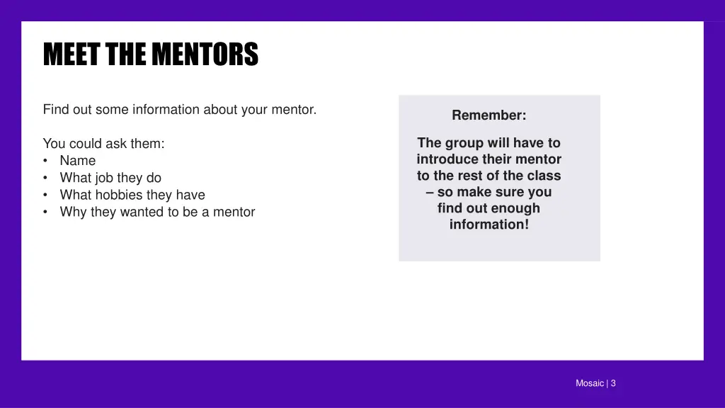 meet the mentors