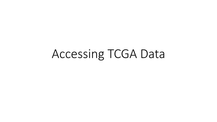 accessing tcga data