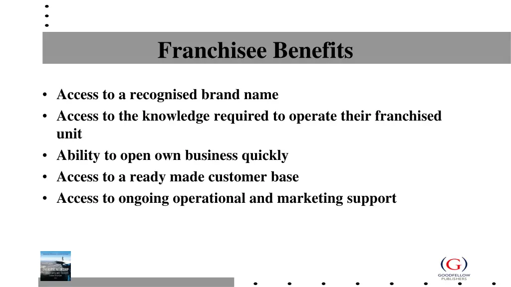 franchisee benefits