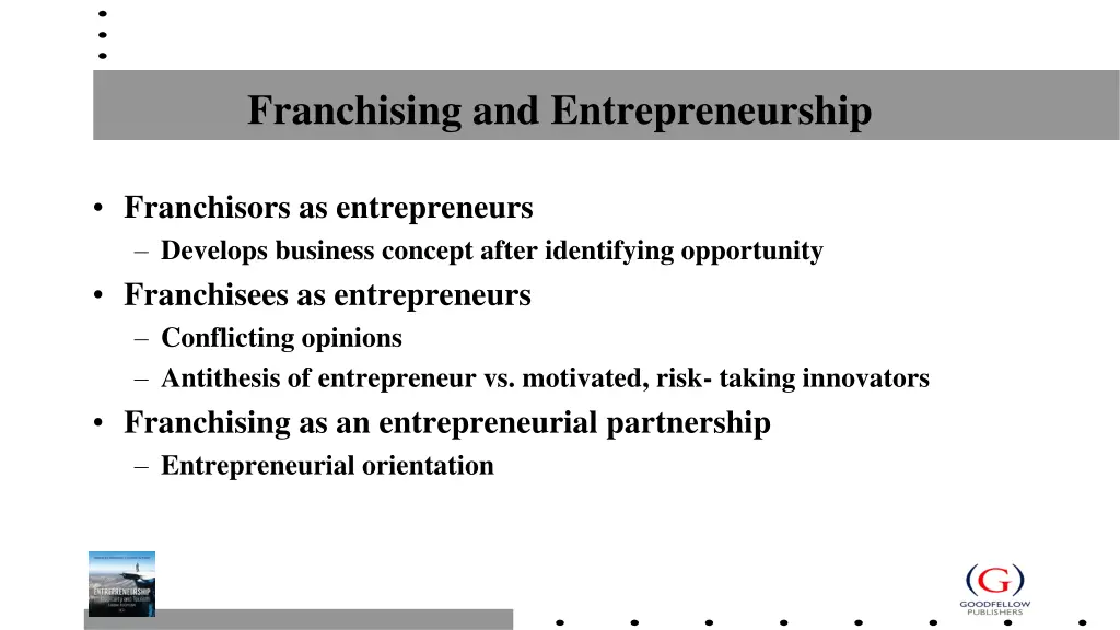 franchising and entrepreneurship