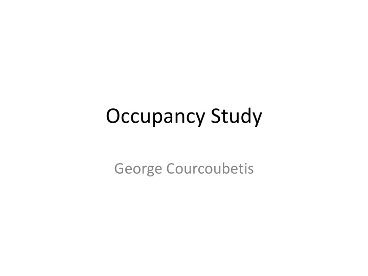 occupancy study