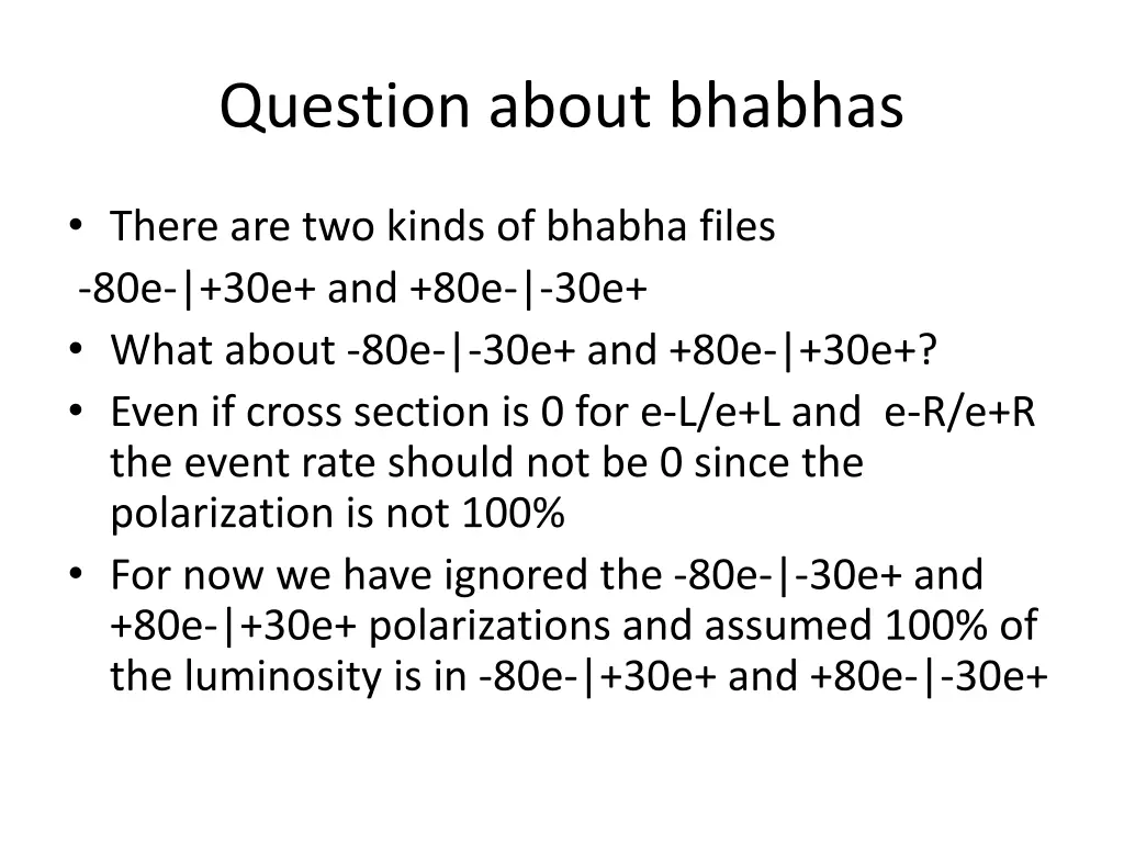 question about bhabhas