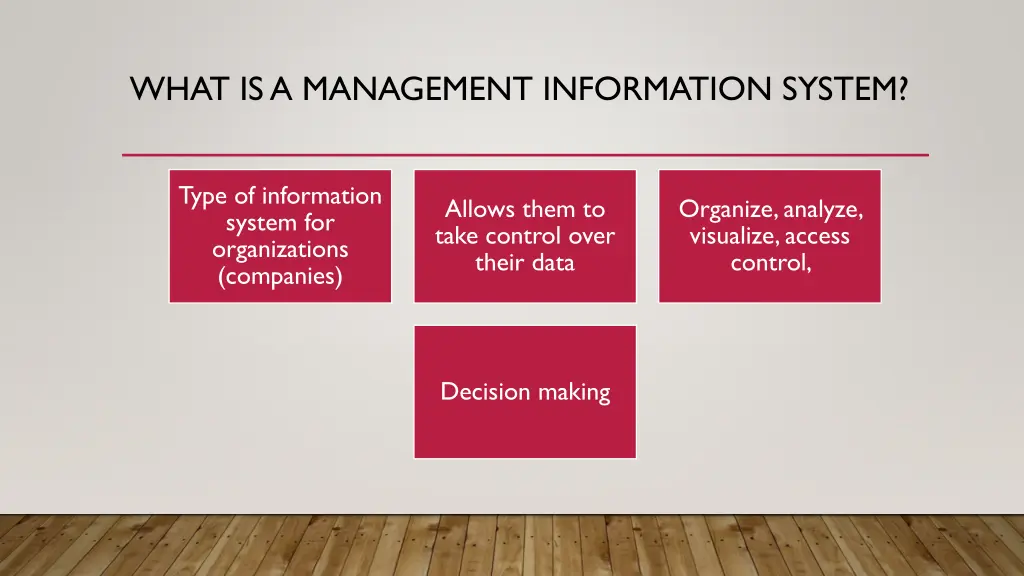 what is a management information system