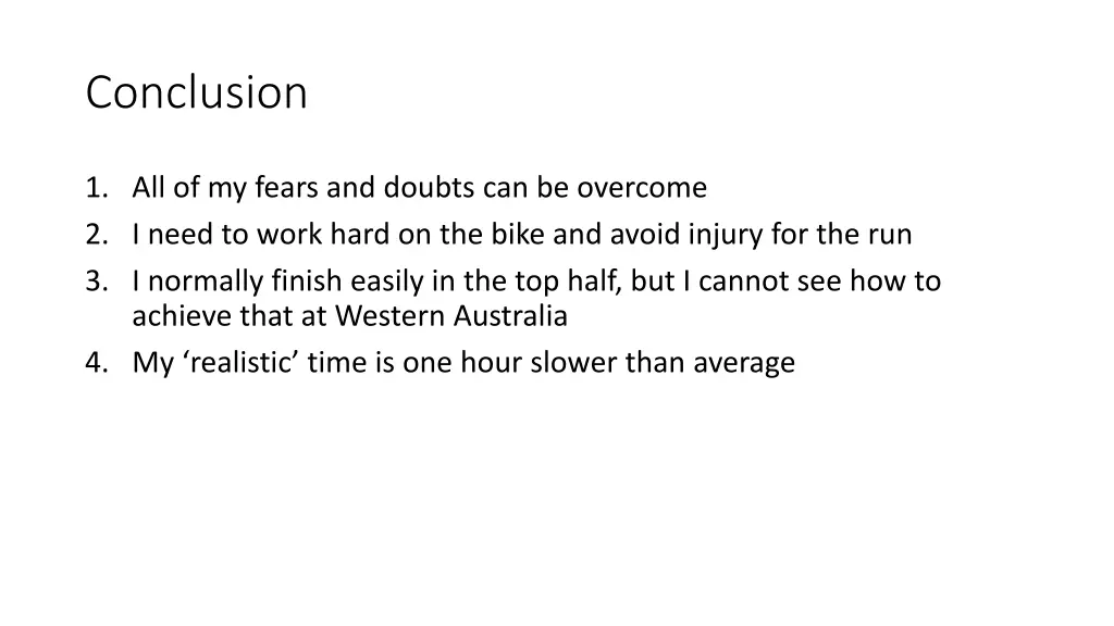 conclusion