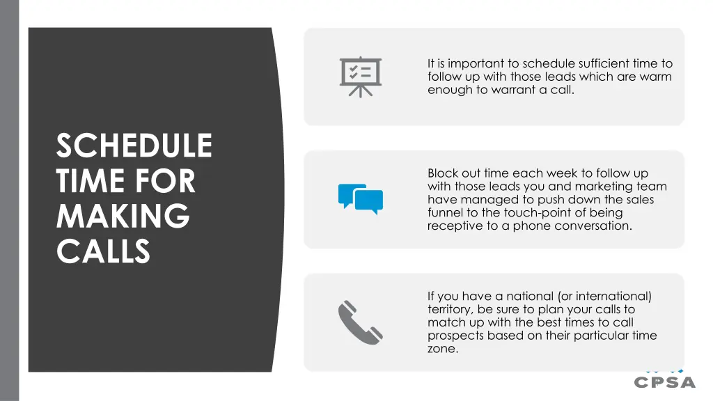it is important to schedule sufficient time