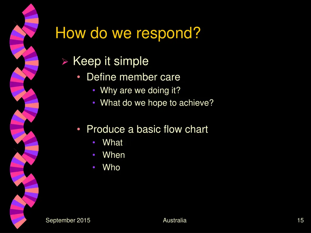 how do we respond 1