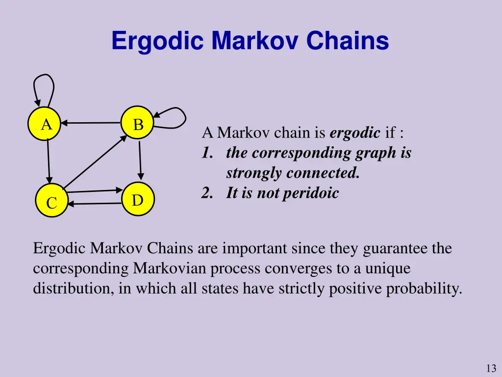 ergodic markov chains
