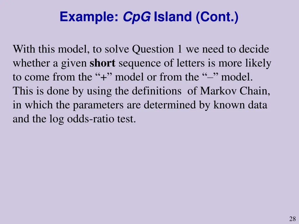 example cpg island cont 2