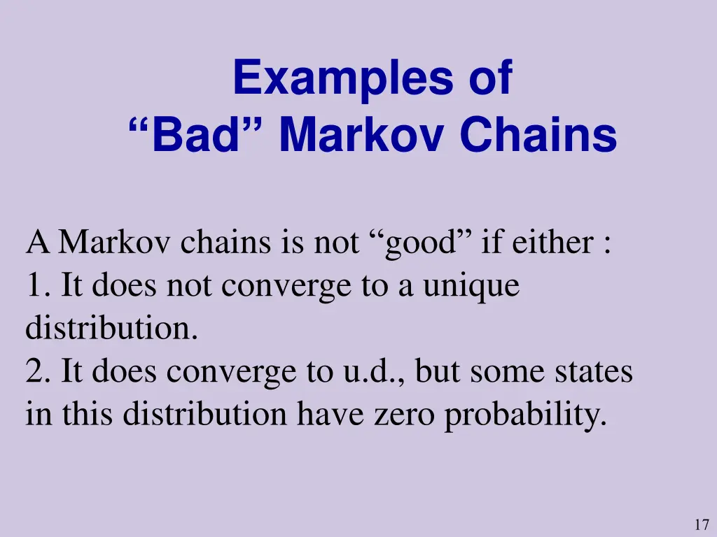 examples of bad markov chains