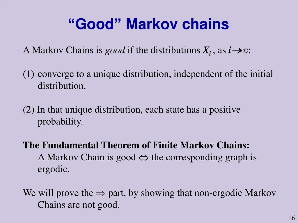 good markov chains