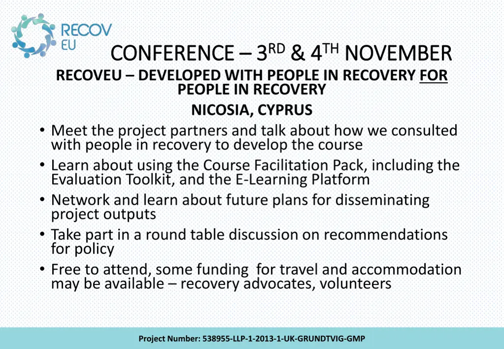 conference conference 3 3 rd recoveu developed
