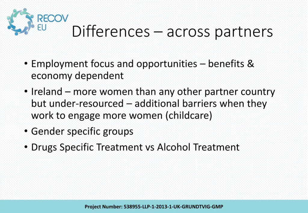 differences across partners