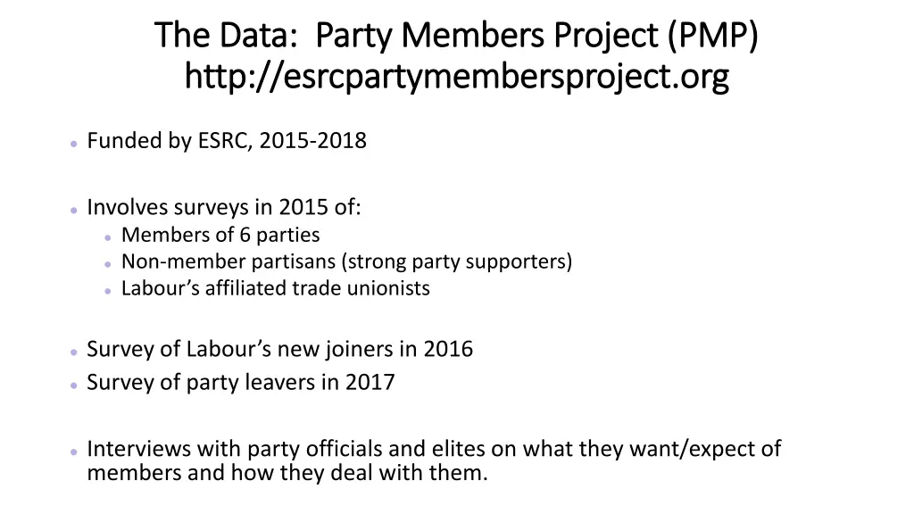 the data party members project pmp the data party