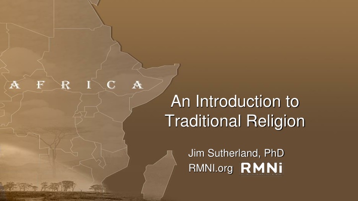 an introduction to traditional religion