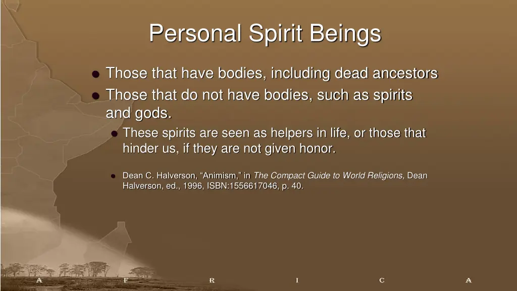 personal spirit beings