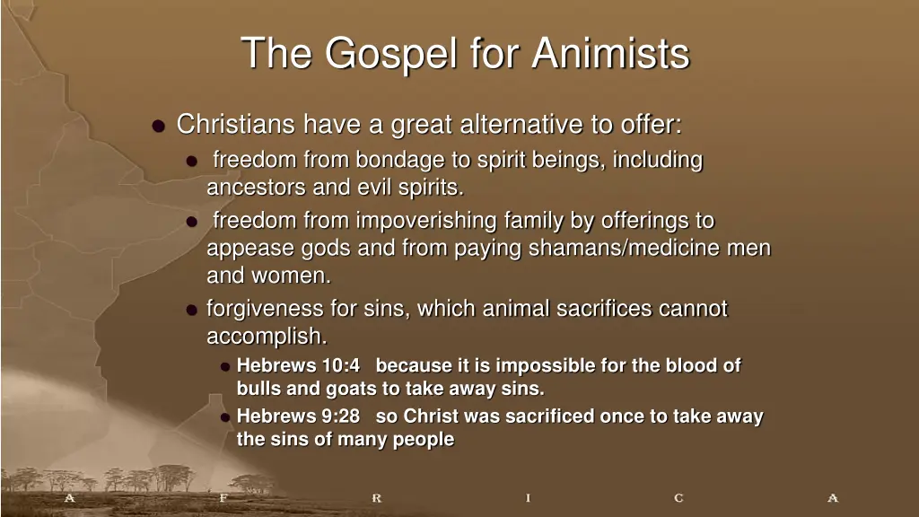 the gospel for animists