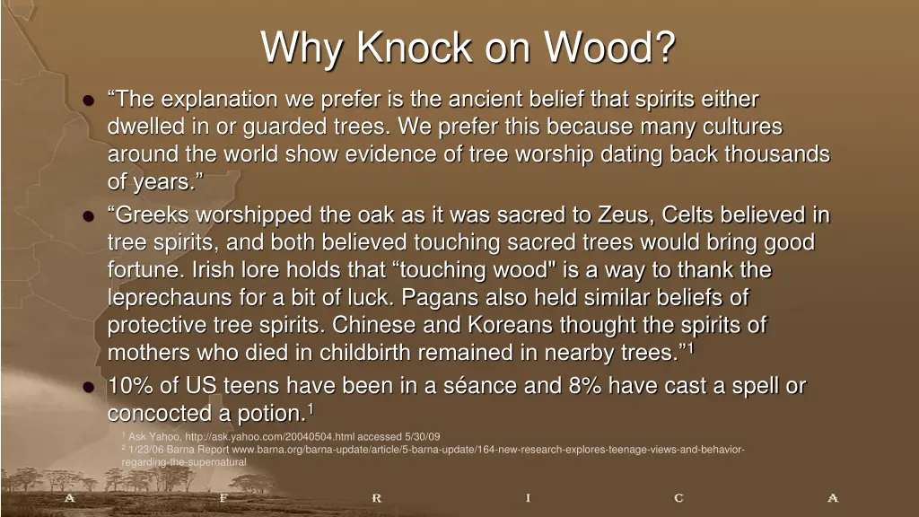 why knock on wood